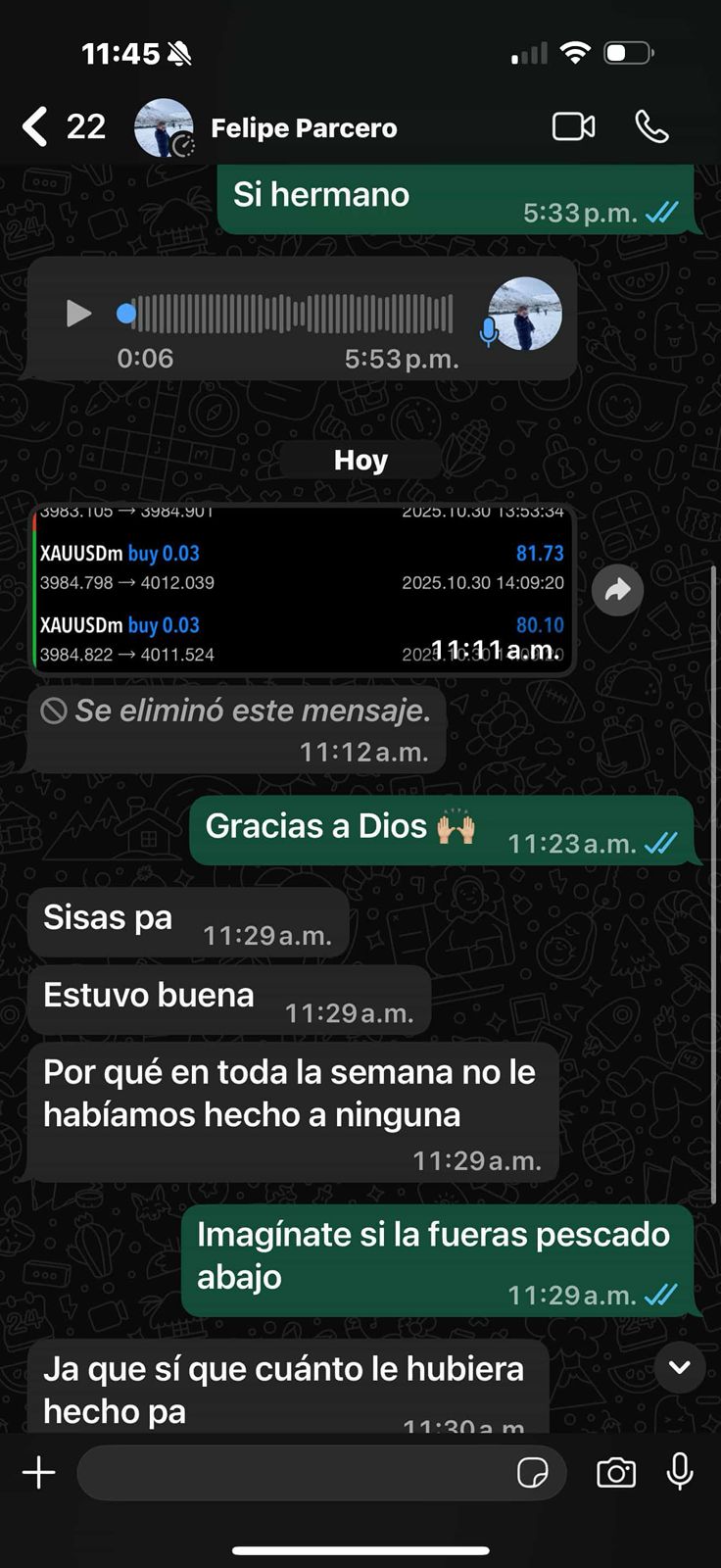 Testimonio Whatsapp Real